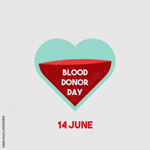 world blood donor day poster with blood bag illustration