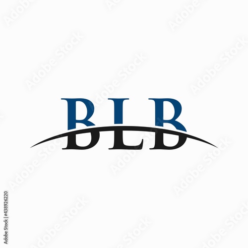 BLB initial overlapping movement swoosh horizon, logo design inspiration company photo