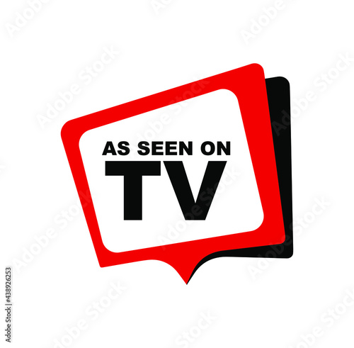 as seen on tv icon on white background