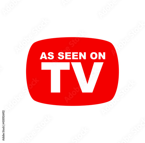 as seen on tv icon on white background