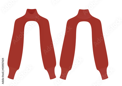 Woman red top. vector illustration
