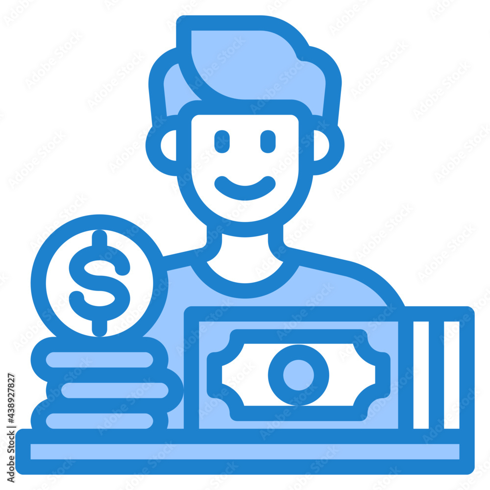 businessman blue style icon