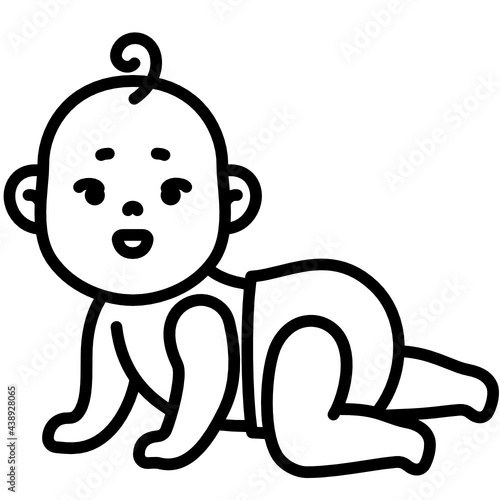 Baby crawling