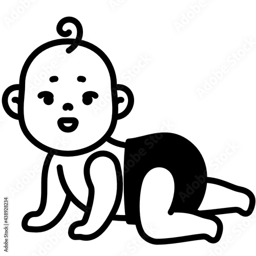 Baby crawling