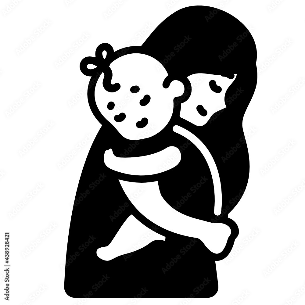 Fototapeta premium Mom hug kid