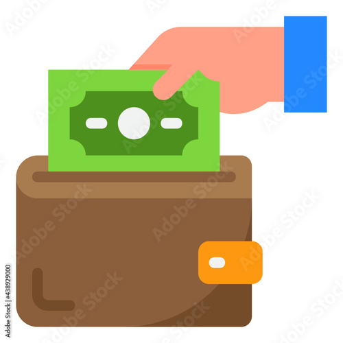 Free Download wallet flat style icon - GFXLoad