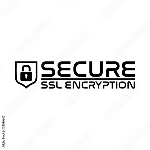 SSL encryption icon isolated on white background