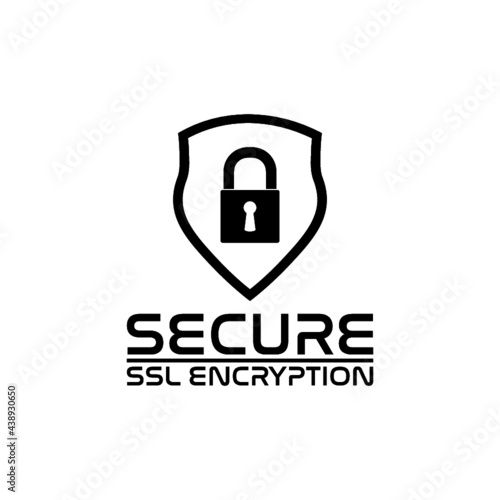 SSL encryption icon isolated on white background