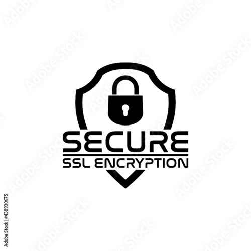 SSL encryption icon isolated on white background