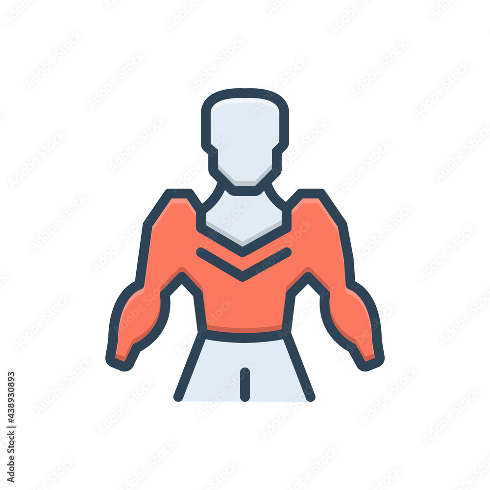 Fototapeta premium Color illustration icon for humanoid 