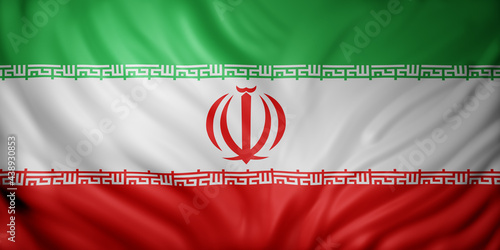 Quadro em tela Iran 3d flag