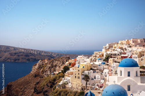 Santorini, Oia village on the slope of the mountain