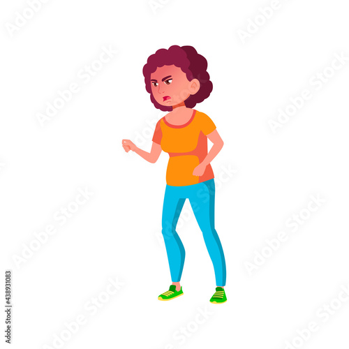 angry woman mother shouting at kids in room cartoon vector. angry woman mother shouting at kids in room character. isolated flat cartoon illustration