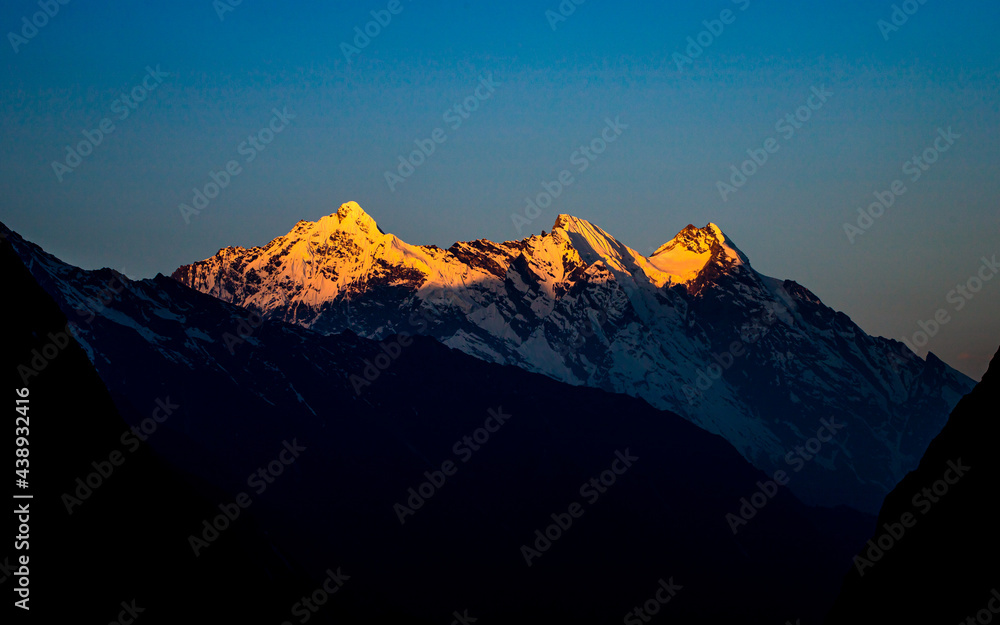 beautiful morning landscape view over the Mountain, Nepal.