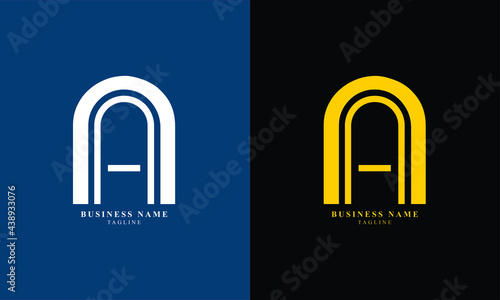 NA, AN, Abstract initial monogram letter alphabet logo design