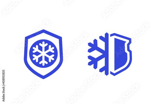 frost-resistance vector icons on white