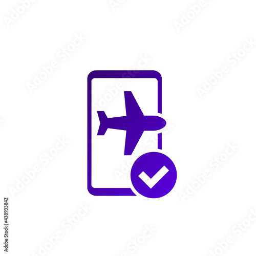 flight mode icon with a smartphone