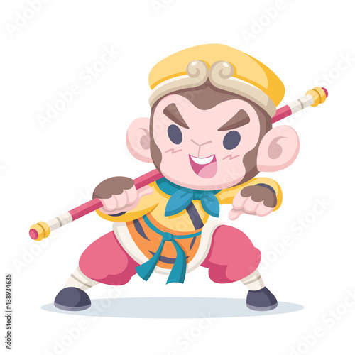 Cute Style Sun Wukong cartoon illustration
