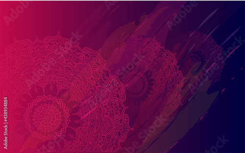 Ethnic Ornamental Floral Background - Round Mandala Ornamental Background
