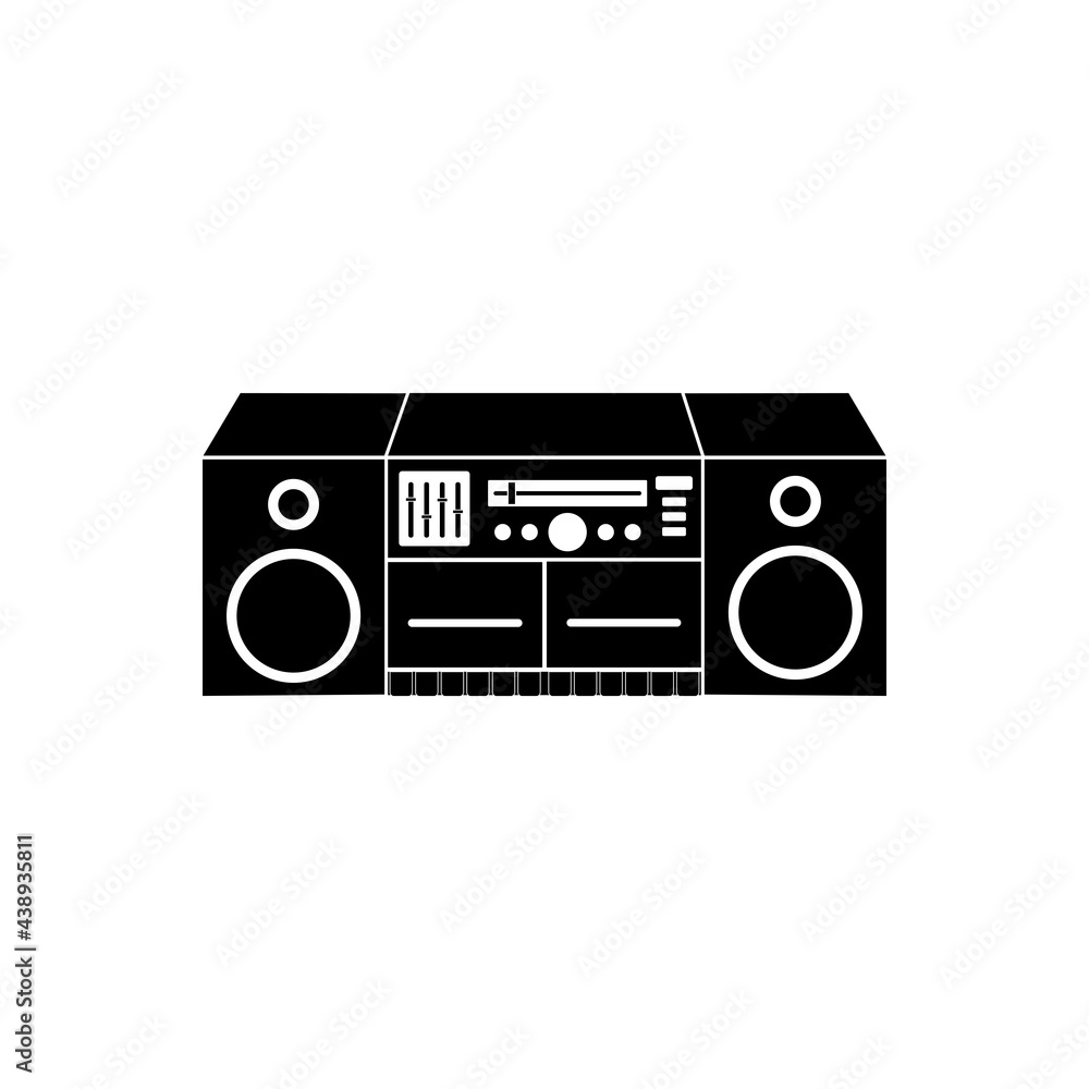 tape recorder icon set vector sign symbol