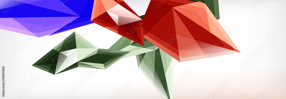 Vector 3d triangles and pyramids abstract background for business or technology presentations, internet posters or web brochure covers