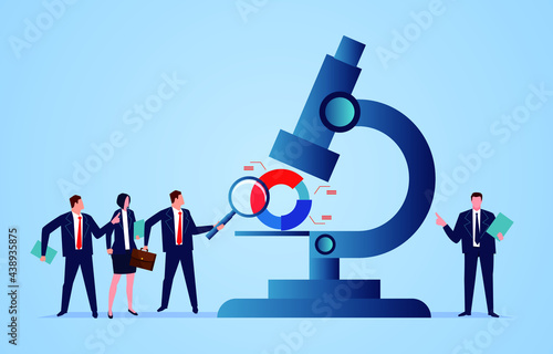 Business financial data research and analysis, business data under the microscope