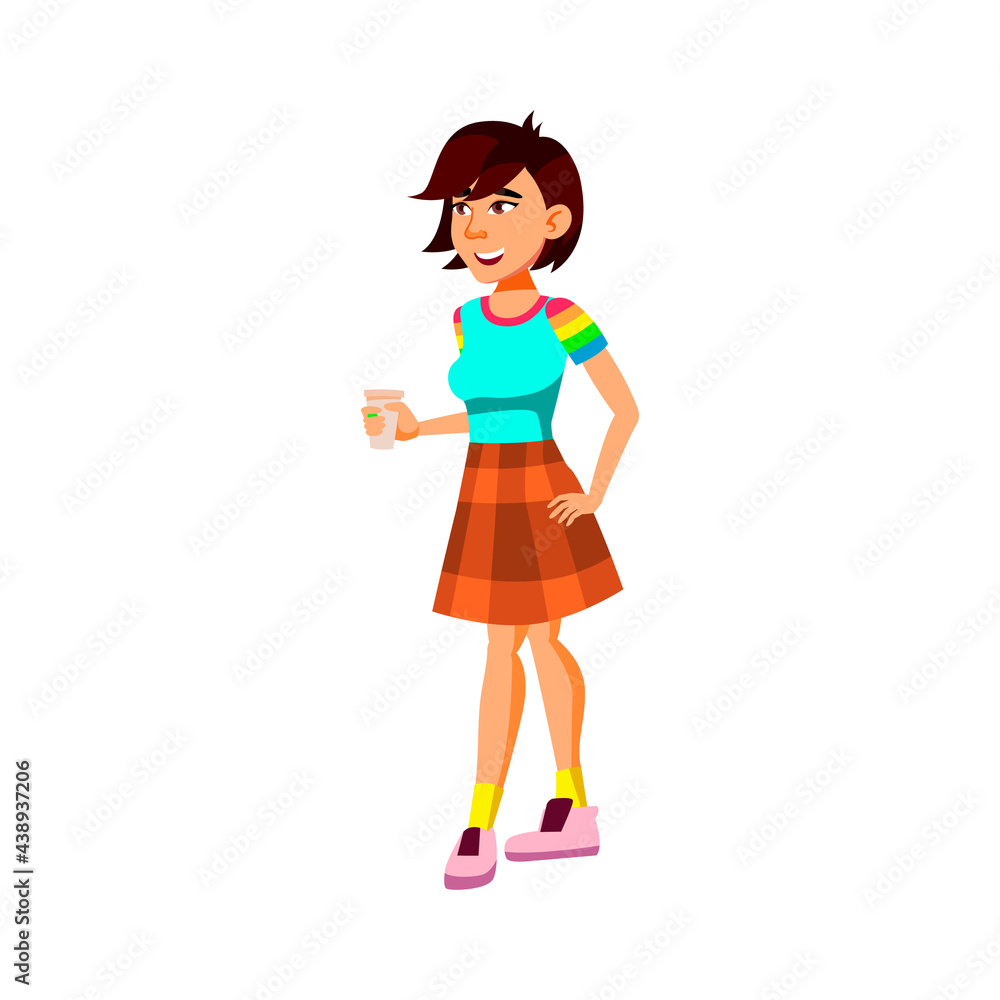 asian stylish girl drinking delicious beverage from cup cartoon vector. asian stylish girl drinking delicious beverage from cup character. isolated flat cartoon illustration asian stylish girl drinking delicious beverage from cup cartoon vector. asian stylish girl drinking delicious beverage from cup character. isolated flat cartoon illustration