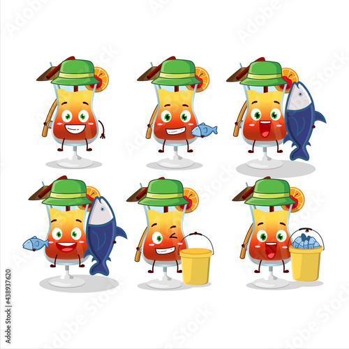 A fisherman tequila sunrise cartoon picture catch a big fish
