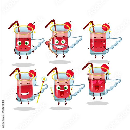 Singapore sling cartoon designs as a cute angel character