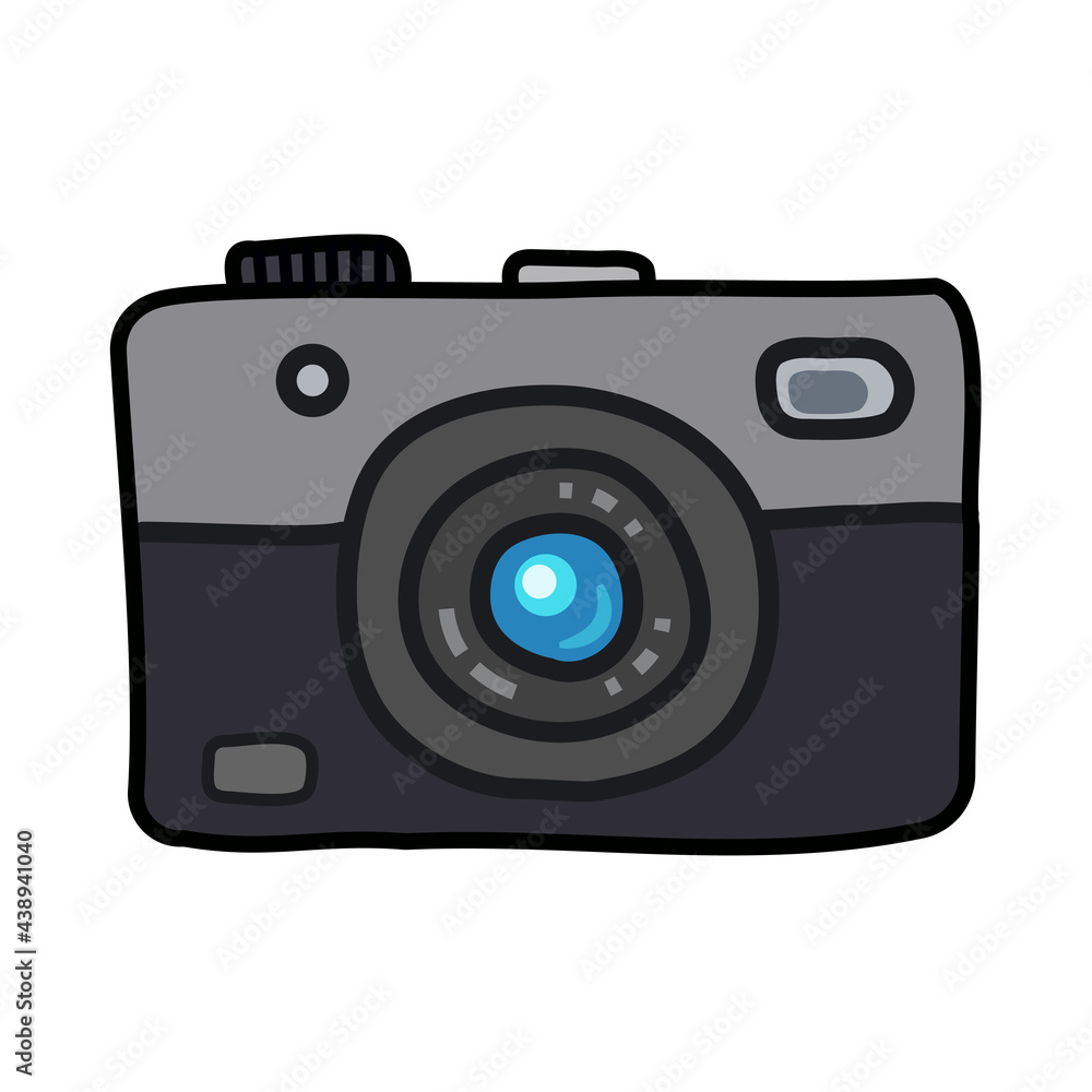 illustration of the photo camera cartoon icon on the white background illustration of the photo camera cartoon icon on the white background