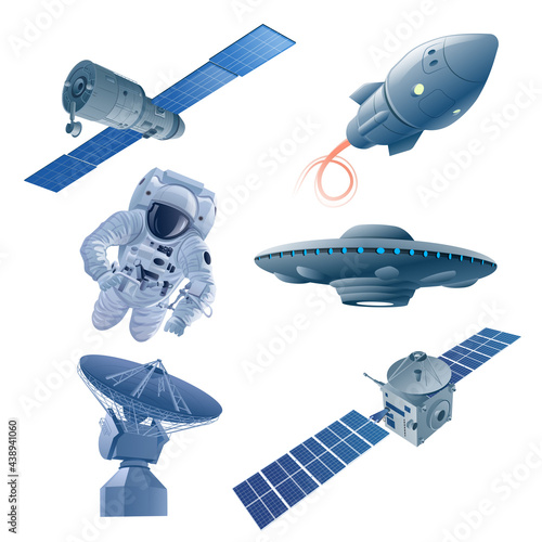 galaxy and space exploration icons