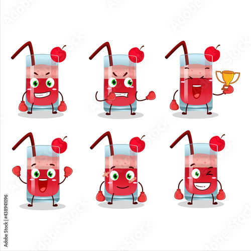 A sporty singapore sling boxing athlete cartoon mascot design