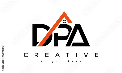 initial DPA letters real estate construction logo vector photo