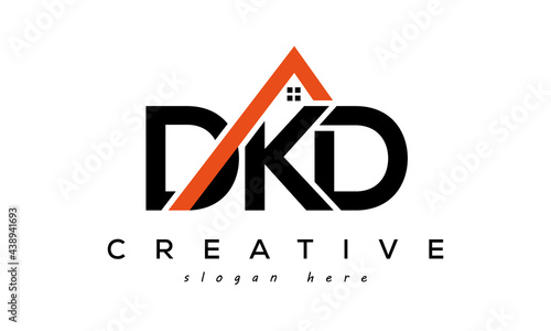 initial DKD letters real estate construction logo vector photo