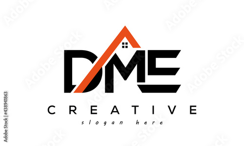 initial DME letters real estate construction logo vector photo