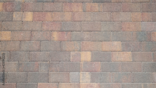 Wallpaper Mural Stone beige paving stones of rectangular shape. Stone brick background. Top view Torontodigital.ca