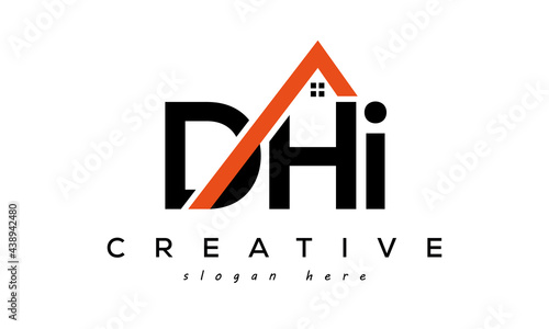 initial DHI letters real estate construction logo vector photo