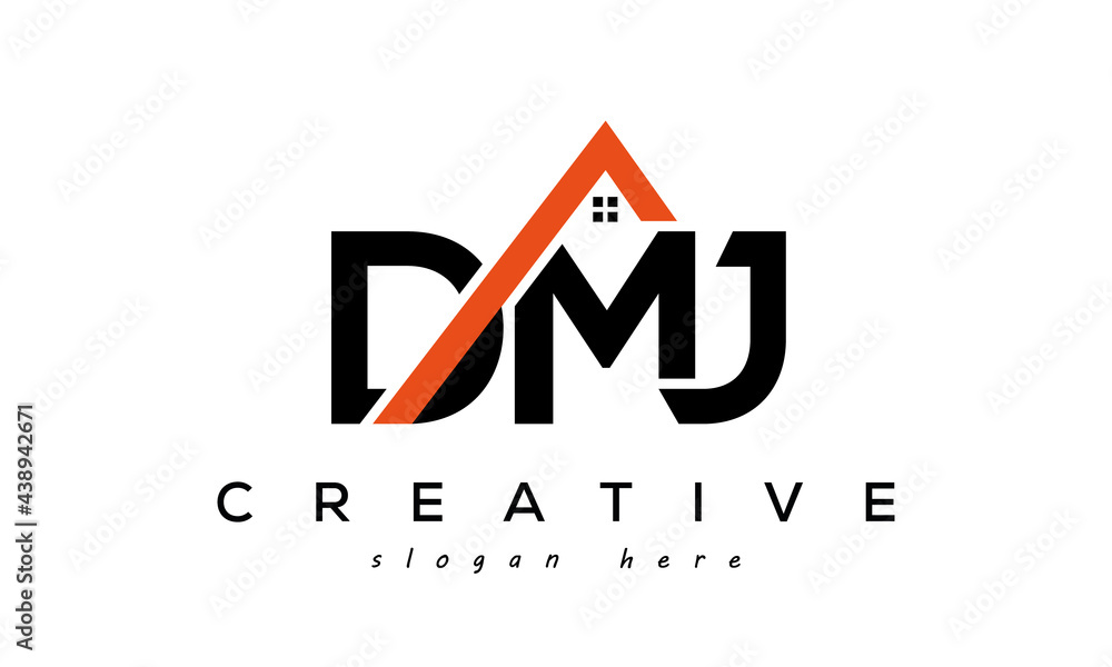 Dmej Lettering initial DMJ letters real estate construction logo vector Stock Vector ...