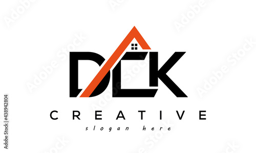 initial DCK letters real estate construction logo vector photo