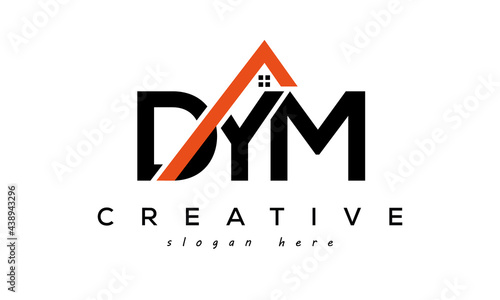 initial DYM letters real estate construction logo vector