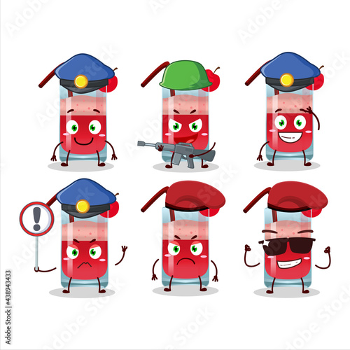 A dedicated Police officer of singapore sling mascot design style
