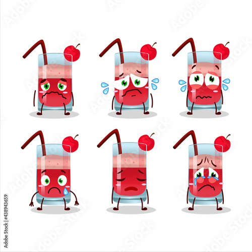 Singapore sling cartoon character with sad expression