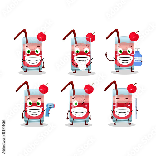 A picture of singapore sling cartoon design style keep staying healthy during a pandemic