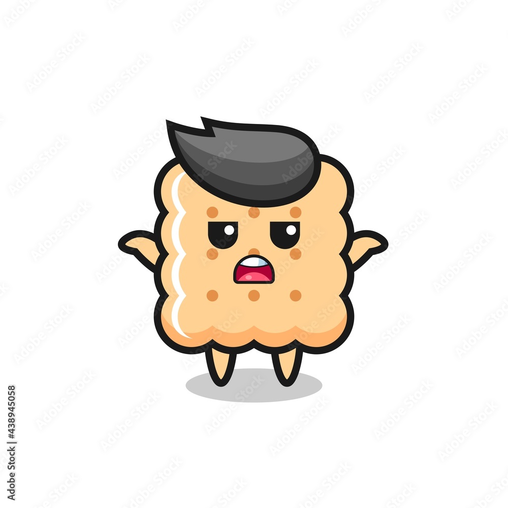 cracker mascot character saying I do not know cracker mascot character saying I do not know