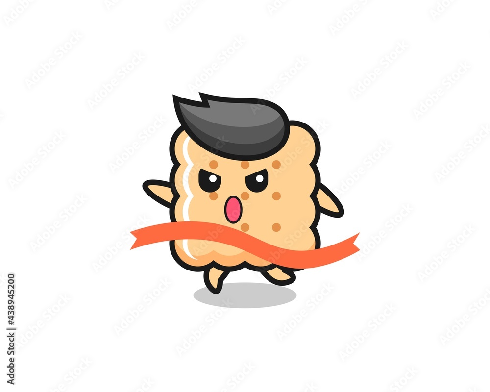 cute cracker illustration is reaching the finish