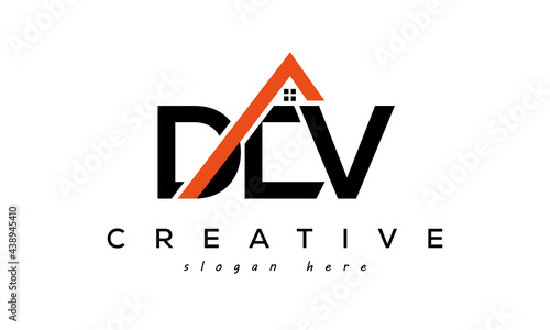 initial DCV letters real estate construction logo vector photo