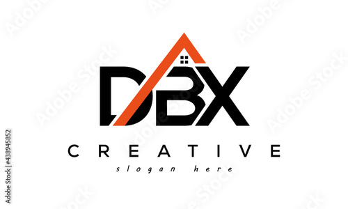 initial DBX letters real estate construction logo vector photo