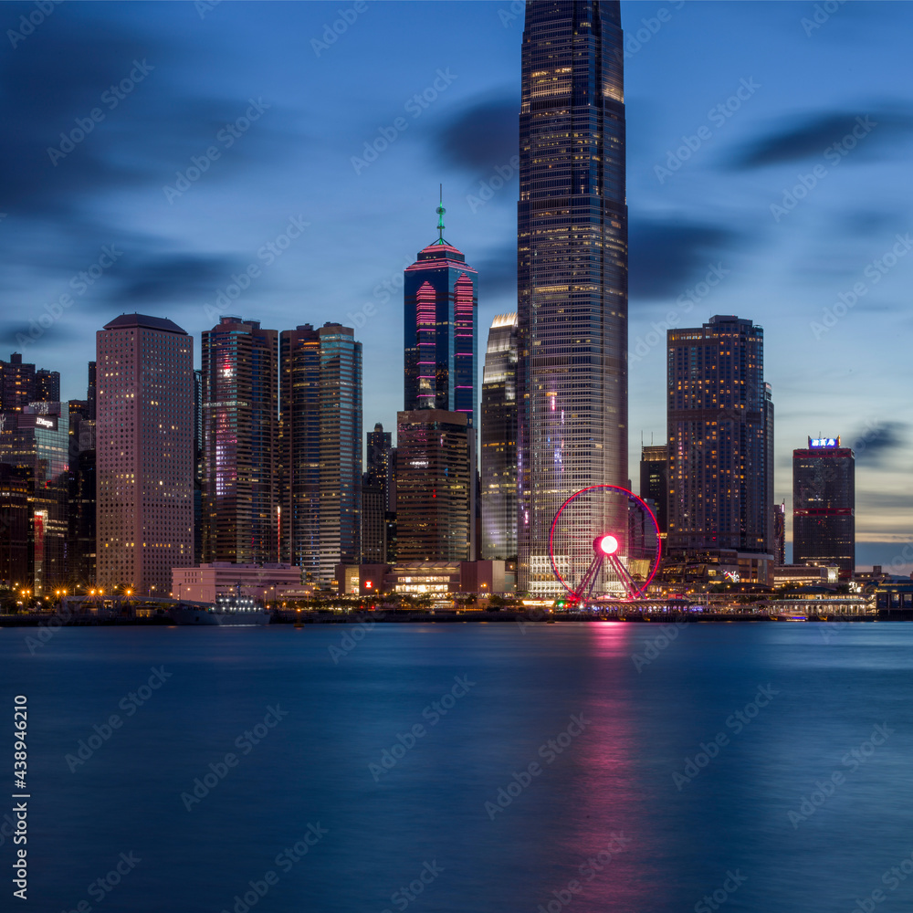 Obraz premium The International Finance Centre is the second tallest building in Hong Kong at a height of 415 m, behind the International Commerce Centre in West Kowloon, and the 31st-tallest building in the world.