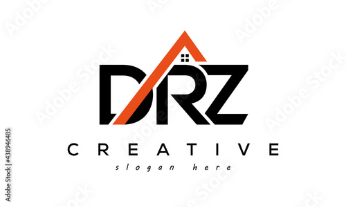 initial DRZ letters real estate construction logo vector photo