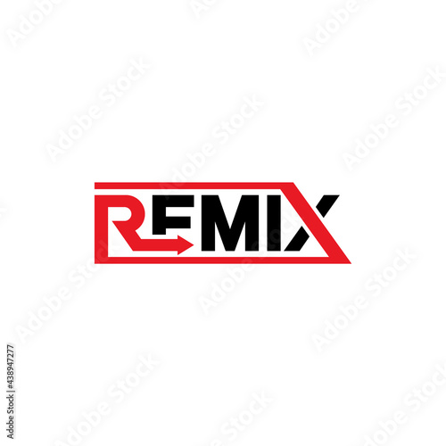 Remix lettering, business logo design.